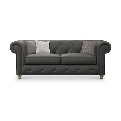 Everett Leather 3 Seater Sofa