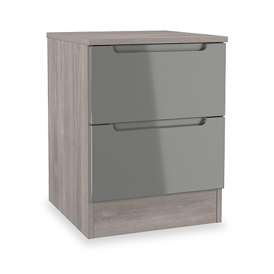 Henshaw 2 Drawer Bedside Table