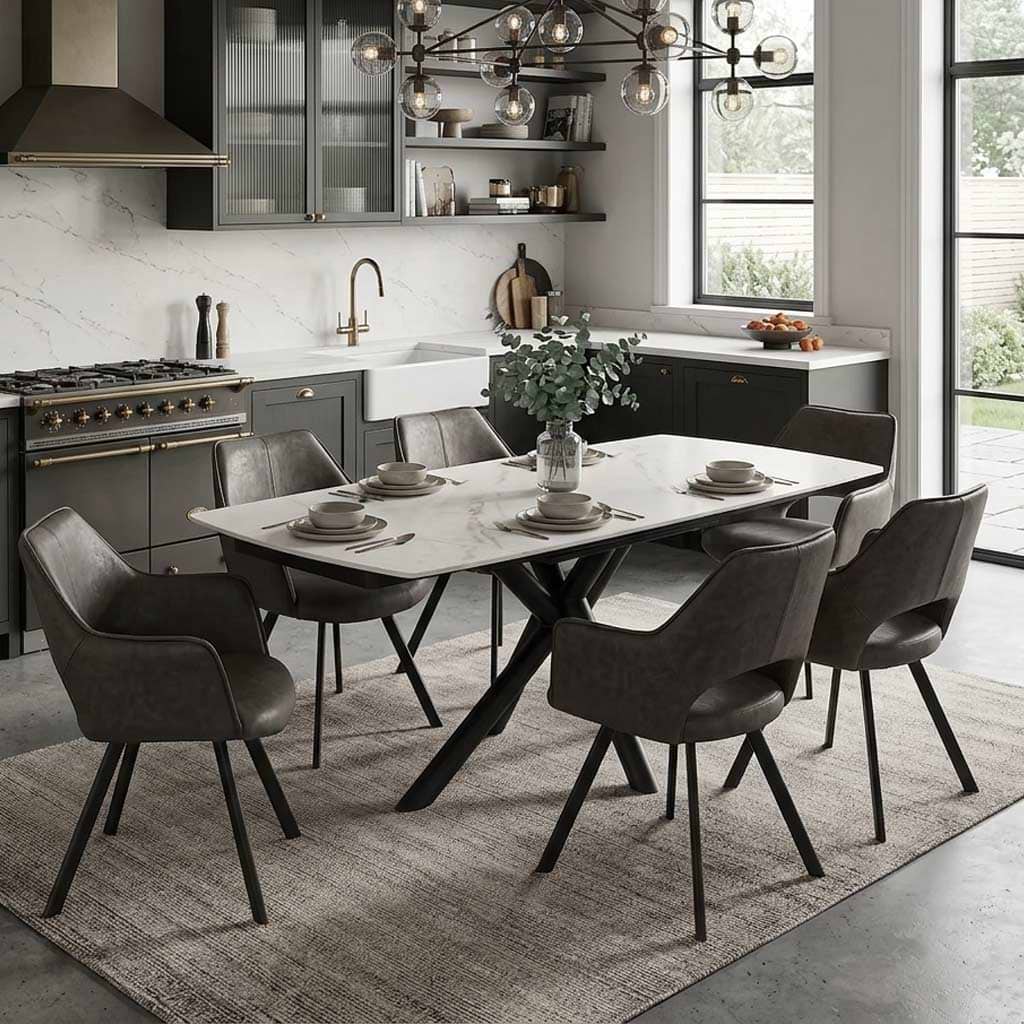 Draven 140-200cm Extending Ceramic Dining Table