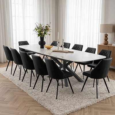 Salma 180-280cm Extending Ceramic Dining Table