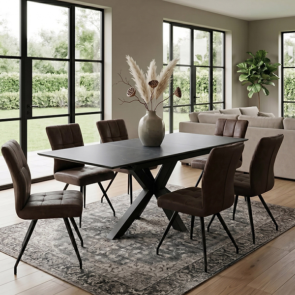 Hurley 120-160cm Extending Ceramic Dining Table