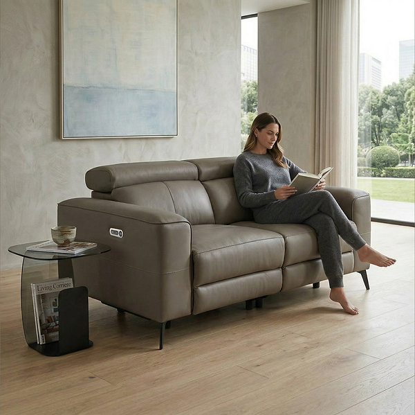 Radford Leather Dual Power Recliner 2 Seater Sofa