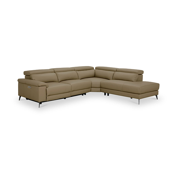 Radford Leather Power Reclining Corner Chaise Sofa