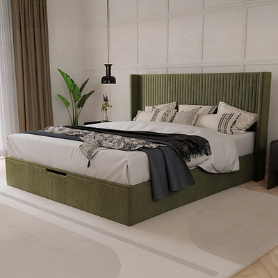Princeton Slim Pleat Ottoman Bed Frame