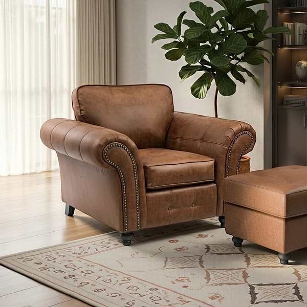 Edward Faux Leather Armchair
