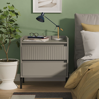 Kenton 2 Drawer Wide Bedside Table