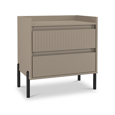 Kenton 2 Drawer Wide Bedside Table