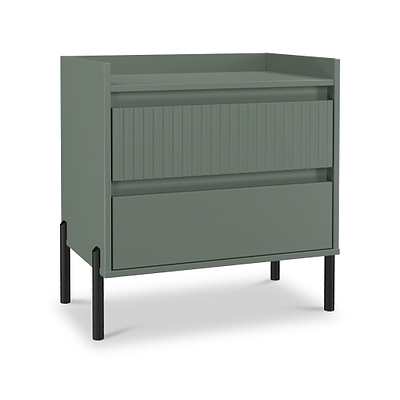 Kenton 2 Drawer Wide Bedside Table