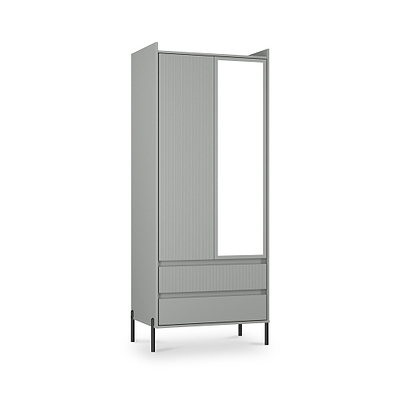 Kenton Double Mirrored Wardrobe With Drawers
