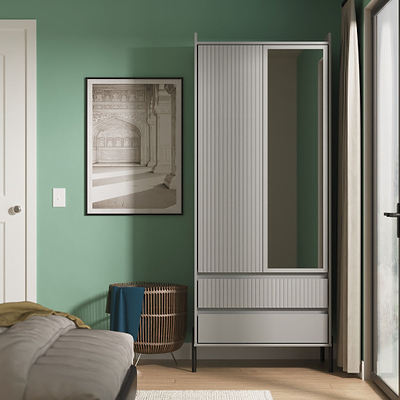 Kenton Double Mirrored Wardrobe With Drawers