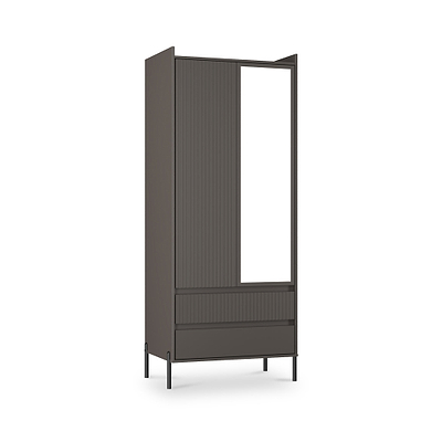 Kenton Double Mirrored Wardrobe With Drawers