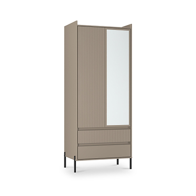 Kenton Double Mirrored Wardrobe With Drawers
