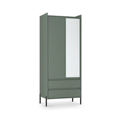 Kenton Double Mirrored Wardrobe With Drawers