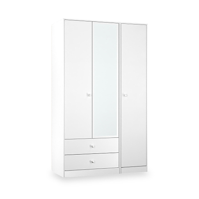 Bennet Tall Triple 2 Drawer Mirrored Wardrobe