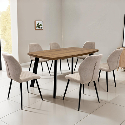 Colton 160cm Dark Oak Effect Dining Table