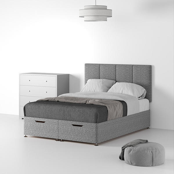 Farrow Piano Linen Divan Bed and Headboard