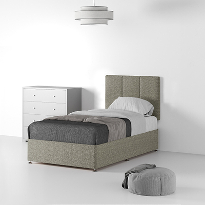 Farrow Piano Linen Divan Bed and Headboard