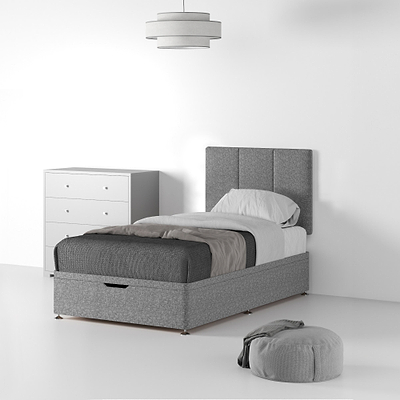 Farrow Piano Linen Divan Bed and Headboard