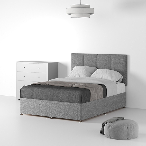 Farrow Piano Linen Divan Bed and Headboard