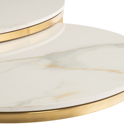 Mira Kass Gold Marble Effect Coffee Table Set