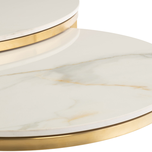 Mira Kass Gold Marble Effect Coffee Table Set