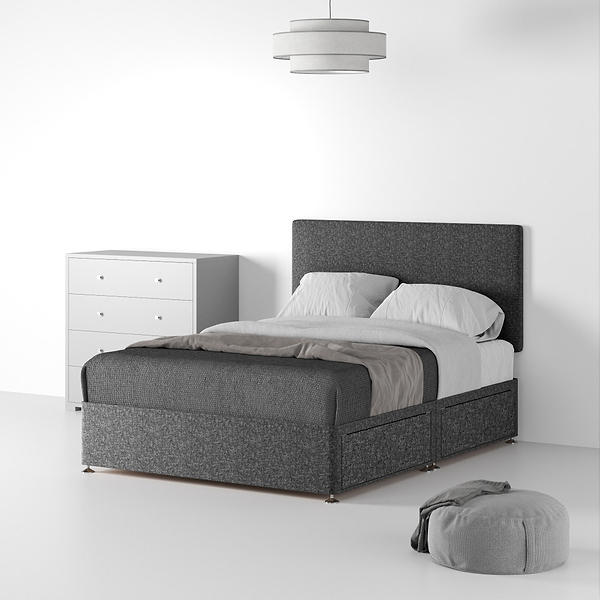 Farrow Standard Linen Divan Bed and Headboard
