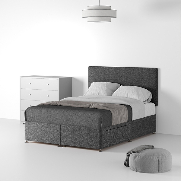 Farrow Standard Linen Divan Bed and Headboard