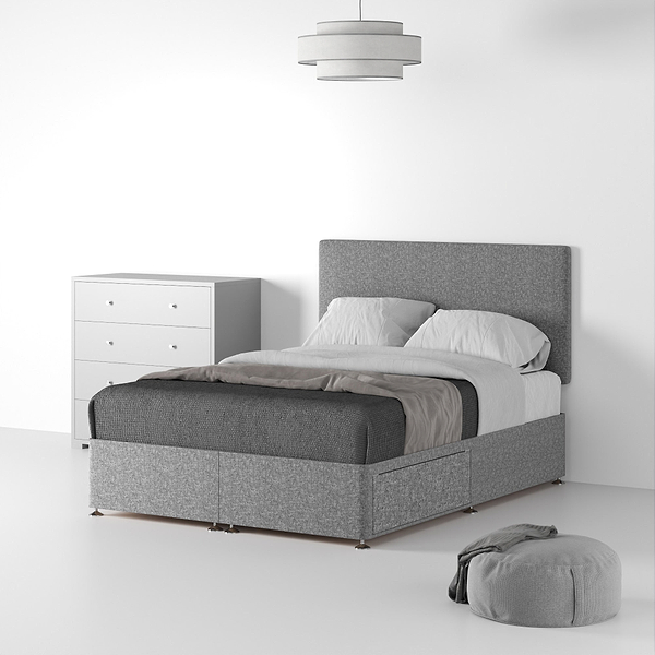 Farrow Standard Linen Divan Bed and Headboard