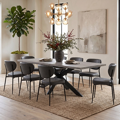 Harald 160cm Light Grey Extending Dining Table
