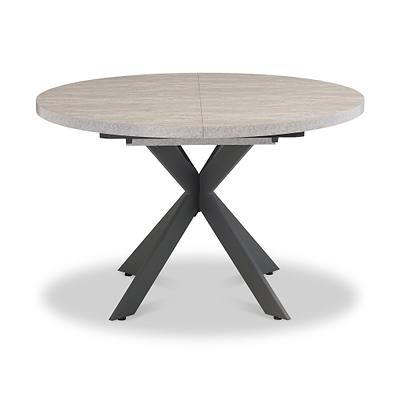 Harald 120cm Light Grey Round Extendable Dining Table