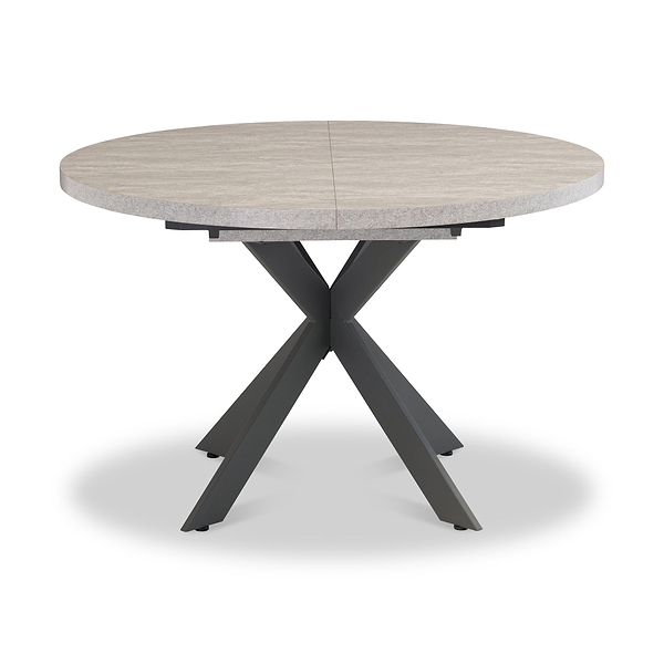 Harald 120cm Light Grey Round Extendable Dining Table