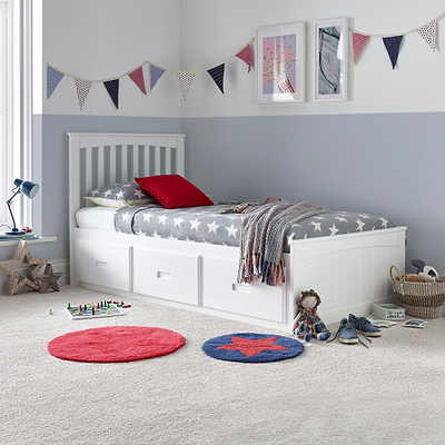 Wilson Wooden 3 Drawer Kids Bed Frame