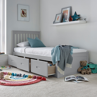 Wilson Wooden 3 Drawer Kids Bed Frame