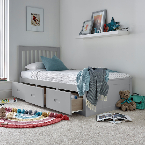 Wilson Wooden 3 Drawer Kids Bed Frame