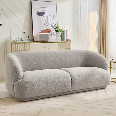 Sudsy Soft Boucle Curve 3 Seater Sofa