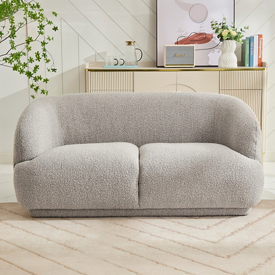 Sudsy Soft Boucle Curve 2 Seater Sofa