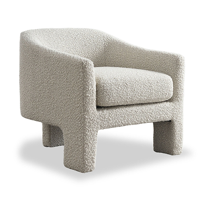 Bronte Boucle Curved Accent Chair