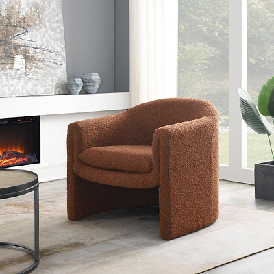 Theon Boucle Curved Accent Chair