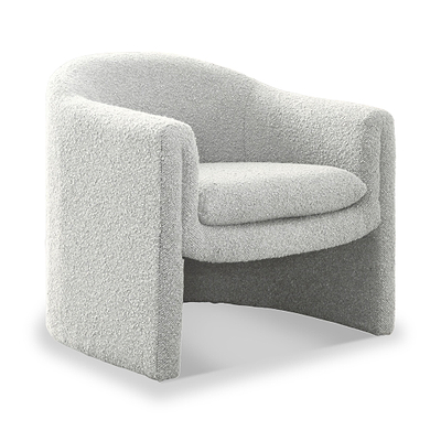 Theon Boucle Curved Accent Chair