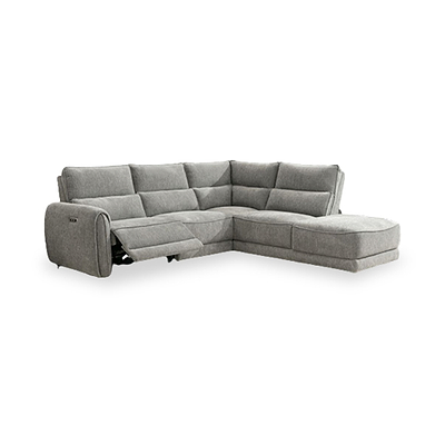 Hesper Grey Power Recliner Corner Sofa