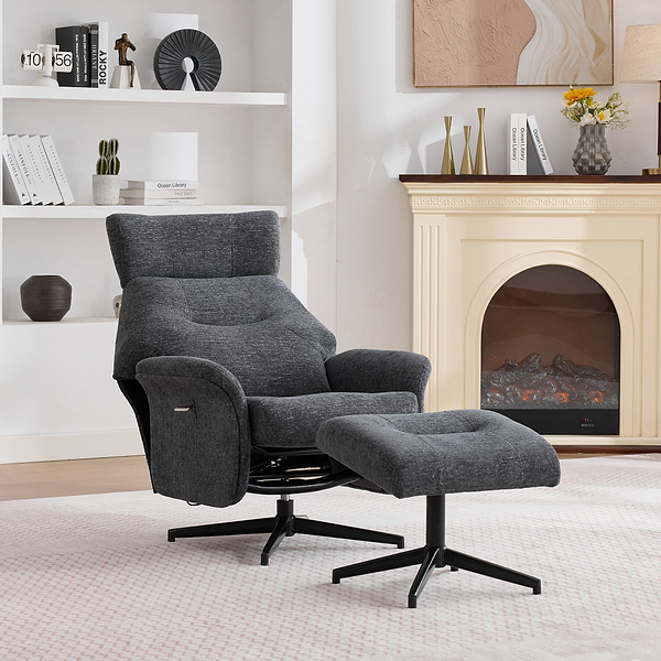 Marlowe Swivel Chair and Footstool