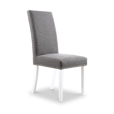 Conran Stud Detail Dining Chair with White Legs
