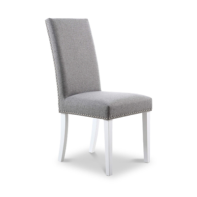 Conran Stud Detail Dining Chair with White Legs