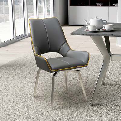 Arlo Swivel Faux Leather Dining Chair