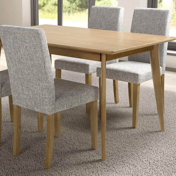 Morwen Grey Faux Linen Dining Chair