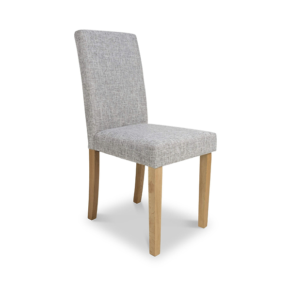 Morwen Grey Faux Linen Dining Chair