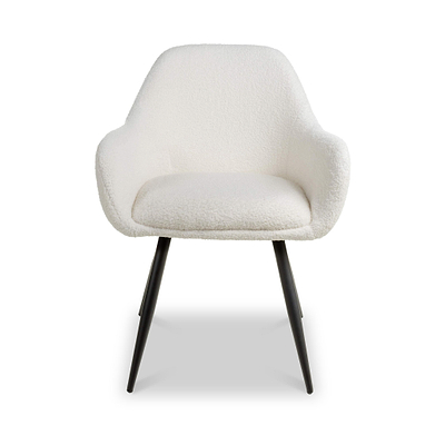 Efan White Boucle Dining Chair