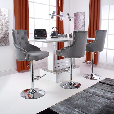 Arddun Brushed Velvet Bar Stool