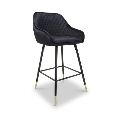Elen Brushed Velvet Bar Stool