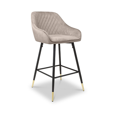 Elen Brushed Velvet Bar Stool